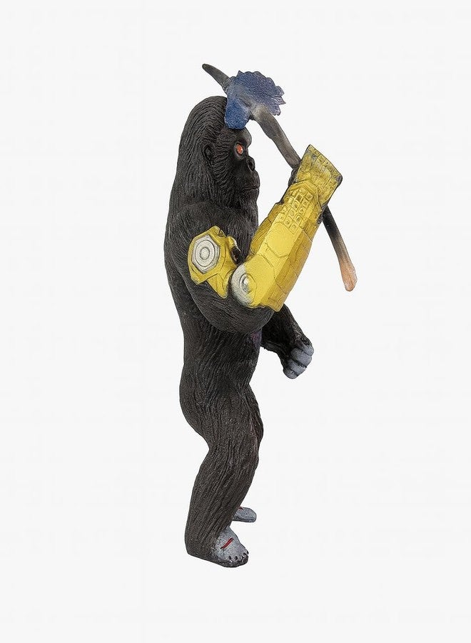 DTR Creation Hard Rubber Gorilla Action Figure Toy for Kids | 20 cm Jungle King Collectible Model | Grey-Black Animal Figurine | Durable Monster for Boys | Gift & Display Toy for Children - Image 3